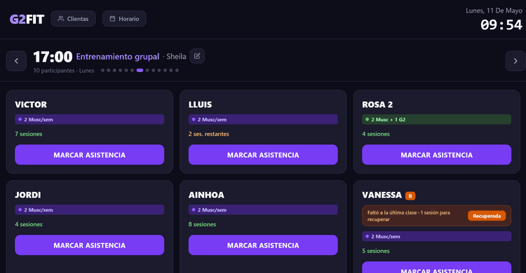 G2Fit — Ecosistema Digital — detalle